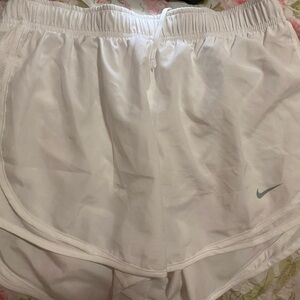 White Nike Dri-Fit running shorts Size M